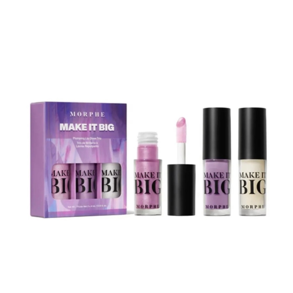 Morphe Make It Big Plumping Lip Gloss Trio Bug Bang Glow, Generation Lavender,